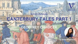 The Canterbury Tales Part 1  Geoffrey Chaucer  NET  SET  British Literature  Heena Wadhwani [upl. by Holle]