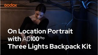 Godox Onlocation portrait using AD100Pro three lights backpack kit with Ky Luu [upl. by Horan]