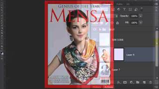 Photoshop Tutorial How to Make a Custom Magazine Cover from a Photo of Someone [upl. by Ahsauqal430]