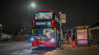 Londons Buses at Arnos Grove Station after dark 15th January 2022 [upl. by Merceer]