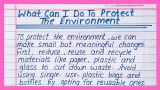 What Can I Do To Protect The Environment Paragraph  2nd CBSE Expression Series 2024 [upl. by Dey823]