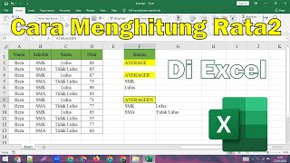 Cara Mencari Nilai RataRata Di Ms Excel 2024 [upl. by Yromas]