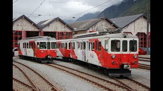 Mont BlancExpress  MartignyChâtelard  historische Fahrzeuge Verstärker und Panorama Express [upl. by Romanas203]