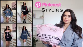 TRYING TO DRESS LIKE A PINTEREST GIRL ft Pretty Little Thing Size UK1012 [upl. by Tnilf]