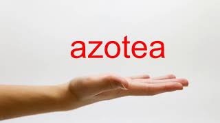 How to Pronounce azotea  American English [upl. by Anaidirib]