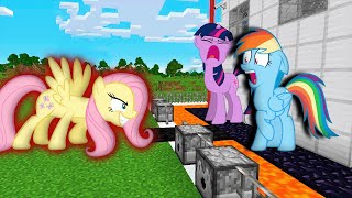 My Little Pony vs Angel Evil Fluttershy in Minecraft [upl. by Elatsyrk]