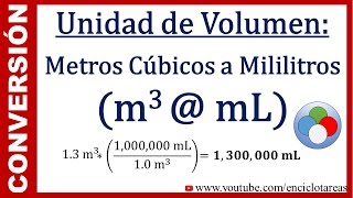 Convertir de Metros Cúbicos a Mililitros m³ a mL [upl. by Ramahs]