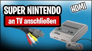 Super Nintendo SNES an Fernseher anschließen HDMI [upl. by Issim]