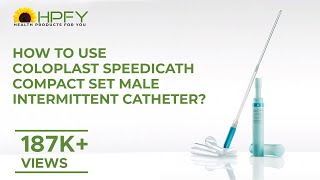 How to use Coloplast SpeediCath Compact Set Male Intermittent Catheter [upl. by Aleyak81]