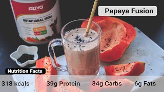 Chia  Papaya Shake  Detox  Weight Loss  High Protein Shake  Healthy Recipe  OZiva [upl. by Shimberg]