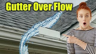 Water Flowing Over Gutters  Gutter Guard Overflow [upl. by Aymer203]