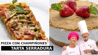 PIZZA de champiñones y panceta  TARTA Serradura  Eva y Karlos Arguiñano [upl. by Higbee]