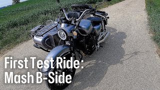 Testdrive BSide  Probefahrt mit der MASH BSide  Das neue Motorradgespann von Mash [upl. by Ferdinande]