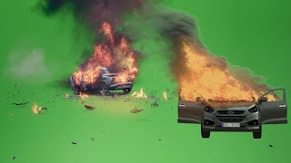 Green Screen Car Burning Pack 2023  Green Screen Car Explosion  100  Free green screen effects [upl. by Anawqahs]