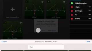 iPad V30  Custom Line Colors  Tackle Football Playmaker iPad App [upl. by Ahseyk]