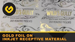 Gold foil on Inkjet Receptive Material [upl. by Walliw]