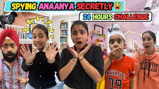 Spying Anaanya Secretly 24 Hours Challenge  Ramneek Singh 1313  RS 1313 VLOGS [upl. by Jenness]