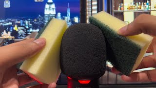 ASMR Fast and Aggressive mic scratching with Sponge [upl. by Henricks]