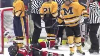 Meridian High School Hockey Game Deke Hits and almost Fight [upl. by Selwyn782]