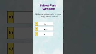 Subject Verb Agreement in English Grammar shorts [upl. by Ainala674]