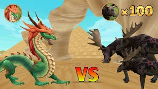 wildcraft ancient moose is strong then dragon 100 ancient moose bosses vs dragon boss who is winner [upl. by Fanchet]