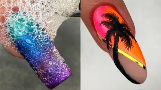 Ultimate Foam Nail Art Design Tutorial for Stunning Nails  2024 Trendy Styles [upl. by Ingraham]