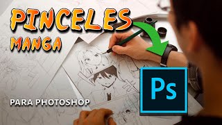 PINCELES estilo MANGA para Photoshop  GRATIS [upl. by Nan304]