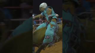 quotFearless cowgirl riding a bull during rodeo competition 🤠🐂 Rodeo Cowgirl bullriders texas [upl. by Nuawd]