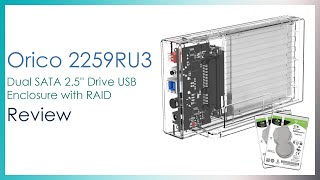 Dual SATA 25 Drive USB Enclosure with RAID support  Orico 2259RU3 Review [upl. by Handy333]