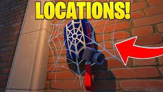 How To Get WEB SHOOTERS in Fortnite Locations Miles Morales Mythic [upl. by Kahaleel]