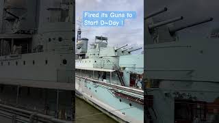 HMS Belfast 80 years after D Day  shorts dday80 battleship fun [upl. by Gudren]