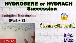 Ecological Succession Part3 Hydrosere Succession in pond Ecosystem Hydrarch Succession [upl. by Armington]