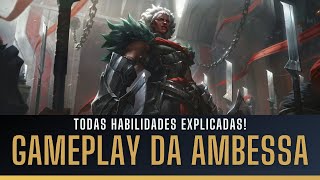 GAMEPLAY COMPLETO DA AMBESSA A NOVA CAMPEÃ DO LOL E TODAS HABILIDADES EXPLICADAS [upl. by Eirrol]