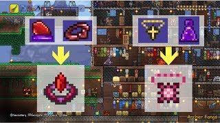 Terraria How to Craft Star Veil and Charm of Myths Console Edition [upl. by Senga5]