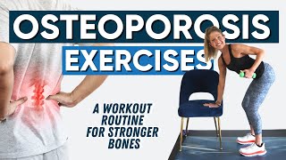 OSTEOPOROSIS EXERCISES  A WORKOUT ROUTINE FOR STRONGER BONES [upl. by Janicki]