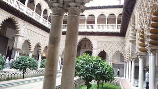 Royal Alcazar  Seville  Spain 4kwalk 4kspain 4Kseville spain seville [upl. by Gwenni]