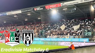 NEC Nijmegen vs Heracles Almelo  great away support and win for Almelo [upl. by Salaidh866]