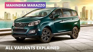 Mahindra Marazzo Variants Explained with Features amp Pricing M2  M4   M6 [upl. by Osmund]