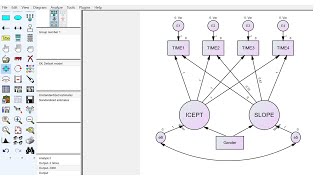 Structural Equation Modeling of Latent Growth Curves with AMOS [upl. by Zilber]