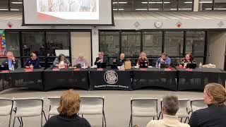 Vicksburg Community Schools Board Meetings 01152024 [upl. by Haeli]