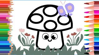 How to Draw Mushrooms Easily [upl. by Eimmit]