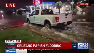 Widespread flooding in Orleans Parish from MidCity to Ninth Ward [upl. by Suzzy704]