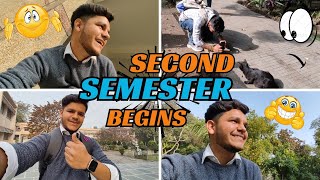 SECOND SEMESTER START HOTE HI MASTI CHAALU 🤪🔥  VLOG  123🔥  vlog viral [upl. by Enyak]