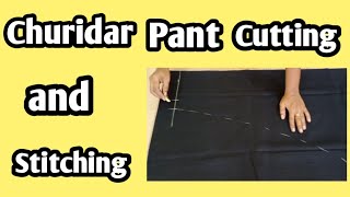 Churidar pant cutting and stitching easy method for beginners  Malas Studio [upl. by Brechtel]