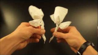 The Origami Paper Napkin Rose Another Simple Creation [upl. by Ydnew]