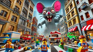 Massive giant hamster invades LEGO city streets  Hamster prison mazes [upl. by Woodward]