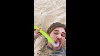 Beneath the Sand Prank – Hidden Surprise 🏖️ Hilarious [upl. by Odyssey690]