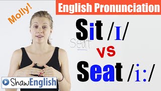 English Pronunciation Sit ɪ vs Seat i [upl. by Julieta]