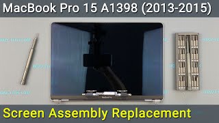 MacBook Pro 15 A1398 Screen Assembly Replacement  Stepbystep DIY Tutorial [upl. by Laurella]