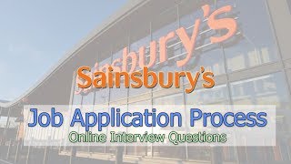 Sainsburys Job Application Process  Interview Questions 2022 [upl. by Lacefield931]